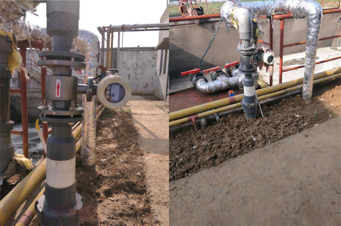 電磁流量計現場安裝圖